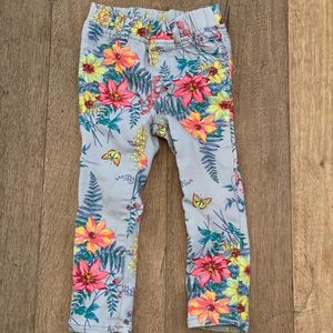 Girls, tropical flower Gap pants size 3T